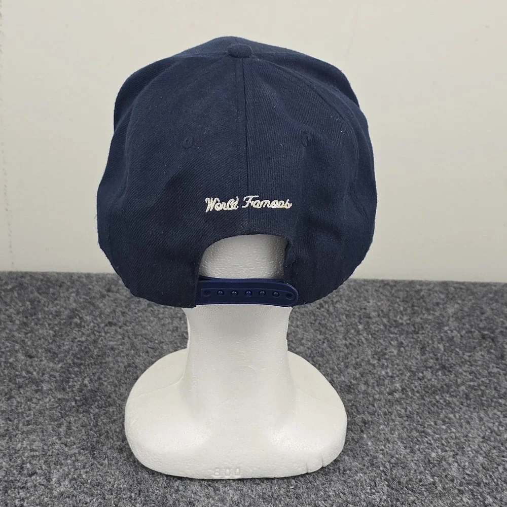 Supreme Navy Box Logo Leopard Brim USA Flag Snapback Hat World Famous Cap